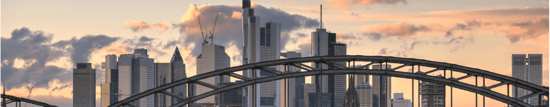 Bannerbild mit der Skyline von Frankfurt für die Case Study der Goethe Universität Frankfurt von EBS
